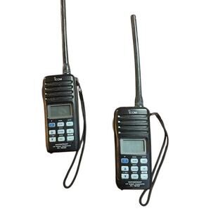 Icom IC-M36 Floating Submersible 2 Marine Transceivers No Chargers! Untested.